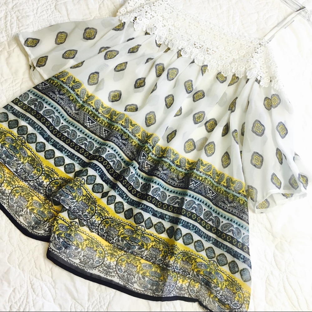 Spring Cold Shoulder & Crochet Top - Picture 7 of 8